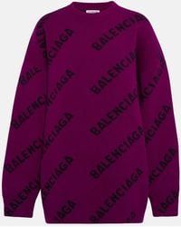 Balenciaga - Pullover aus Wolle mit Intarsie - Lyst