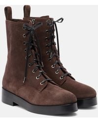 Aquazzura - Ben Suede Combat Boots - Lyst