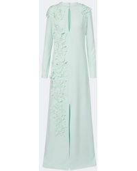 Costarellos - Verana Embellished Floral-Applique Crepe Gown - Lyst