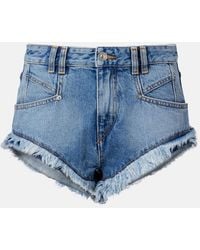Isabel Marant - Eneidala High-Rise Denim Shorts - Lyst