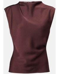 Vince - Draped Satin Top - Lyst