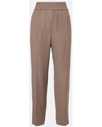 Brunello Cucinelli - Mid-Rise Straight Pants - Lyst