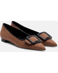 Manolo Blahnik - Maysale Buckled Ballet Flats - Lyst