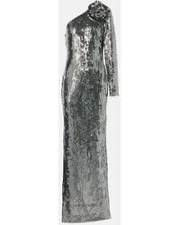 Roland Mouret - Floral-Applique Sequined Gown - Lyst