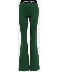 Palm Angels - Pantaloni flared in jersey di cotone - Lyst