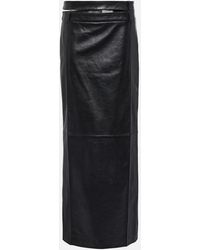 The Mannei - Ararat Low-Rise Leather Maxi Skirt - Lyst