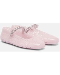 Jimmy Choo - Ballerine Mary Jane Jelly Con Cristalli - Lyst