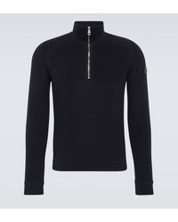 Moncler - Cotton And Cashmere Half-zip Sweater - Lyst