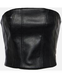 Amiri - Faux Leather Bustier Top - Lyst