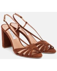 Aquazzura - Aimee 85 Suede Sandals - Lyst