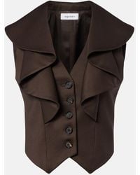 McQueen - Chaleco De Lana Con Volantes - Lyst