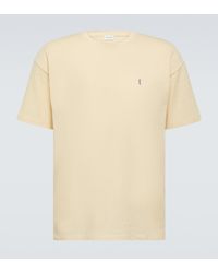 Saint Laurent - T-shirt Cassandre in pique di misto cotone - Lyst