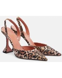AMINA MUADDI - Holli 95 Satin Slingback Pumps - Lyst