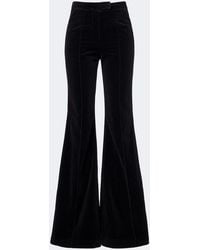 Costarellos - Avice Cotton Velvet Flared Pants - Lyst