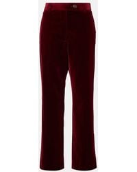 Blazé Milano - Nana Cotton Velvet Straight Pants - Lyst