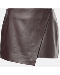 Frankie Shop - Cleo Leather Wrap Skirt - Lyst