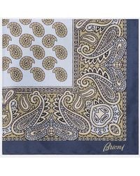 Brioni - Paisley Silk Pocket Square - Lyst