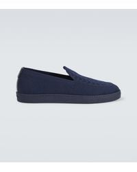 Giorgio Armani - Canvas Slip-On Shoes - Lyst