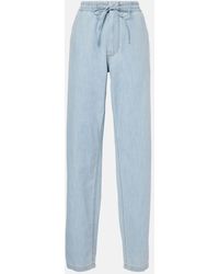 Bottega Veneta - High-Rise Wide-Leg Cotton Denim Jeans - Lyst