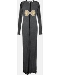 Magda Butrym - Crochet-Trimmed Jersey Maxi Dress - Lyst