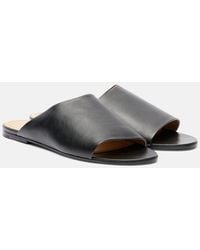 The Row - Signum Leather Slides - Lyst