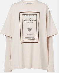 Acne Studios - Layered Logo Cotton Jersey T-Shirt - Lyst