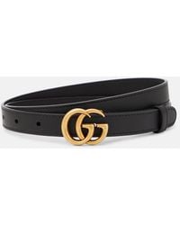 Gucci - Belt Gold Double G Buckle Leather 397660 4cm (GGB1001) - Lyst