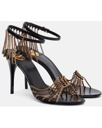 Saint Laurent - Babylone 90 Leather Sandals - Lyst