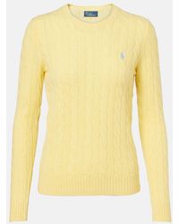 Polo Ralph Lauren - Pony Cable-Knit Wool And Cashmere Sweater - Lyst