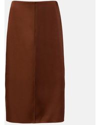 Dorothee Schumacher - Shiny Statement High-Rise Duchesse Pencil Skirt - Lyst