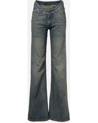 Balenciaga - Low-Rise Wide-Leg Jeans - Lyst