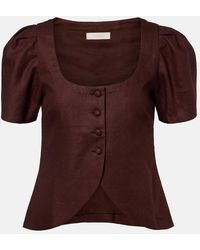 Faithfull the Brand - Emma Linen Top - Lyst