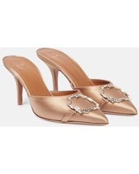 Malone Souliers - Missy 85 Embellished Satin Mules - Lyst