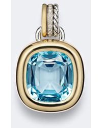 David Yurman - Dy Mercer 18Kt And Sterling Pendant With Topaz And Diamonds - Lyst