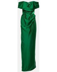 Vivienne Westwood - Vestido de fiesta en saten drapeado - Lyst