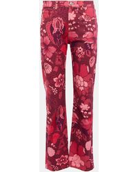 Etro - Printed High-rise Straight Jeans - Lyst