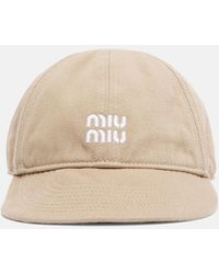 Miu Miu - Logo Denim Baseball Cap - Lyst