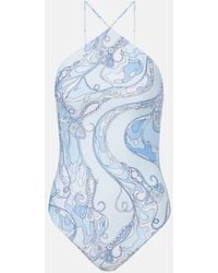 PUCCI - Orchidee Open-Back Swimsuit - Lyst