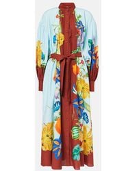 ALÉMAIS - Dahlia Cotton And Silk Shirt Dress - Lyst