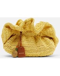 Aquazzura - Paradise Raffia Clutch - Lyst