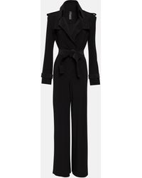 Norma Kamali - Belted Jersey Jumpsuit - Lyst