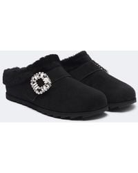 Roger Vivier - Slidy Viv' Suede Mules - Lyst