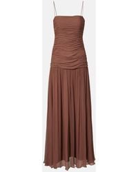 STAUD - Dalton Gathered Ruched Maxi Dress - Lyst