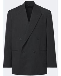 A.PRESSE - Double-Breasted Wool Blazer - Lyst