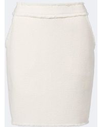 Max Mara - Virgin Wool Jersey Miniskirt - Lyst