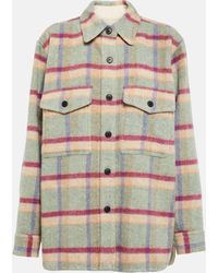 Isabel Marant - Checkered Fleece Shirt Jacket - Lyst