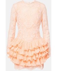 Zimmermann - Crush Lace Frill Minidress - Lyst