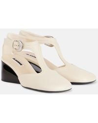 Jil Sander - Leather Mary Jane Pumps - Lyst