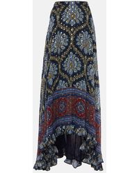 Etro - Paisley Silk Jacquard Maxi Skirt - Lyst