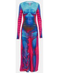 Y. Project - X Jean Paul Gaultier vestido largo Body Morph de malla - Lyst